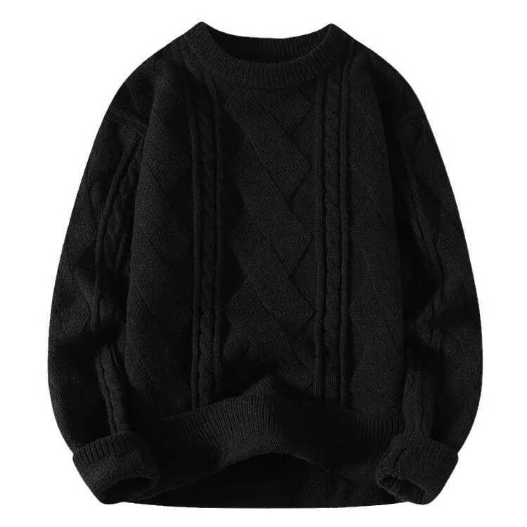 Autumn Winter New Fashion Mens Simple Solid Color Casual Trendy Oneck Long Sleeve Knitted Sweaters Male Pullover Tops ClothesZ250918