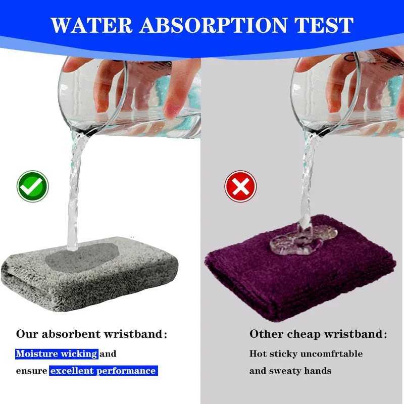 New Hot 1Pair 2Pcs Set Breathable Cotton Wrist Sweatbands Sweat Absorbent Wristbands for Tennis Football Basketball Running Gym J251211