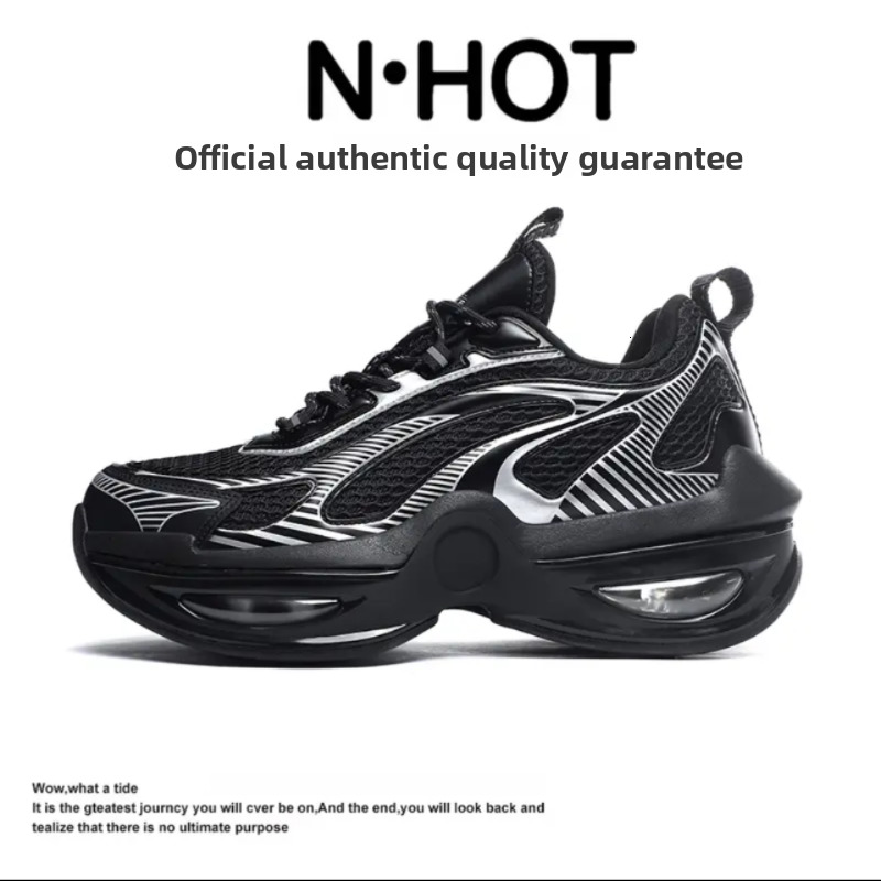 NHOT designer shoes sneakers men Dad Shoes 2025 New Thick-Soled Black Height-Increasing Shoes Autumn Winter Hot Sale Black Matches All Outfits