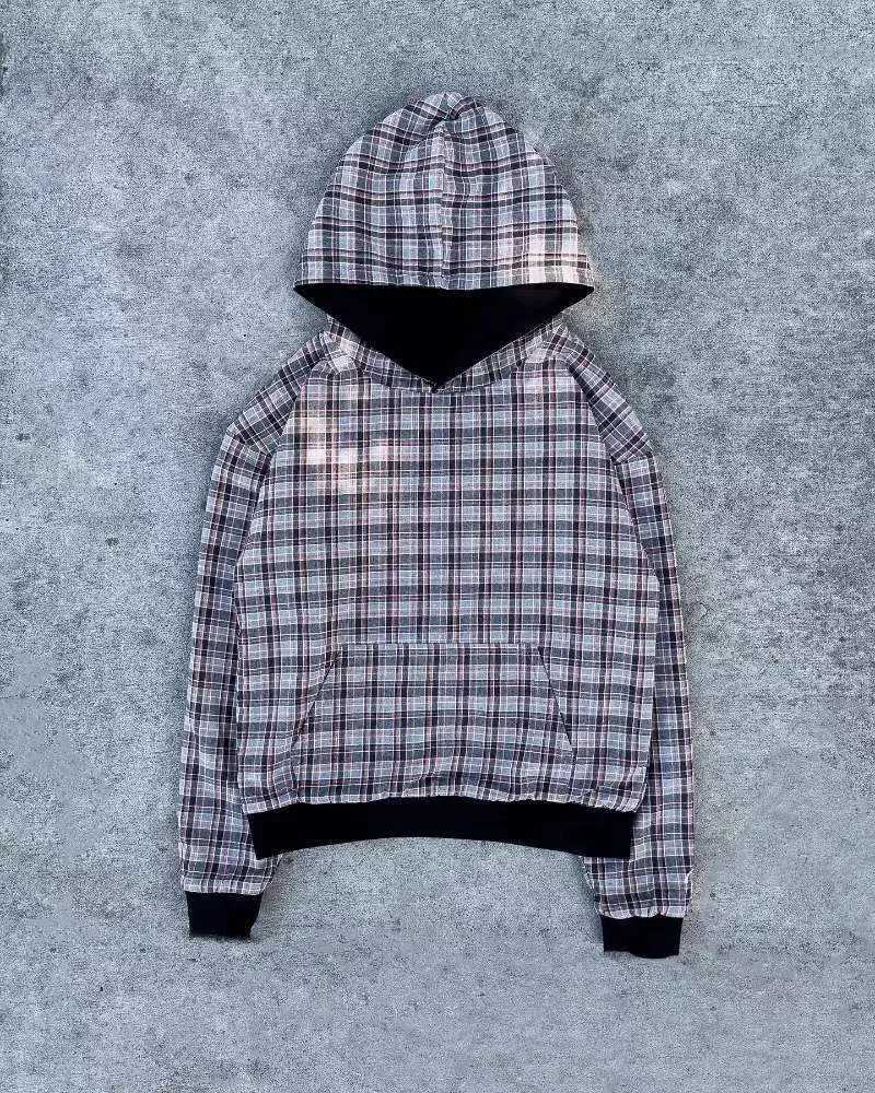 Y2k streetwear fashion pattern fake two oversized hoodies womens retro Harajuku loose long sleeved sweatshirt couple styleZ250918