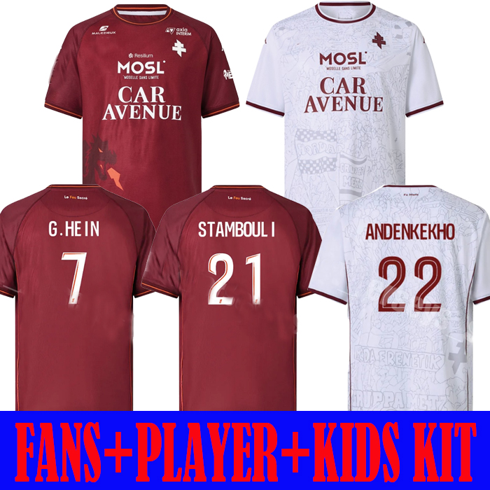 25 26 FC Metz G.HEIN Soccer Jerseys STAMBOULI UDOL SABALY DEMINGUET KOUAO VANDENKERKHOF COLIN S.SANE ASORO P.A.DIALLO MBAYE 2025 2026 men kids kits socks set football