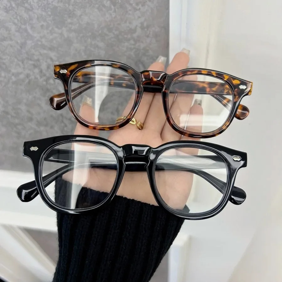 Elegant Transparent Lens Plain Eyeglasses Frame Male Female Casual Round Glasses Men Women 250918