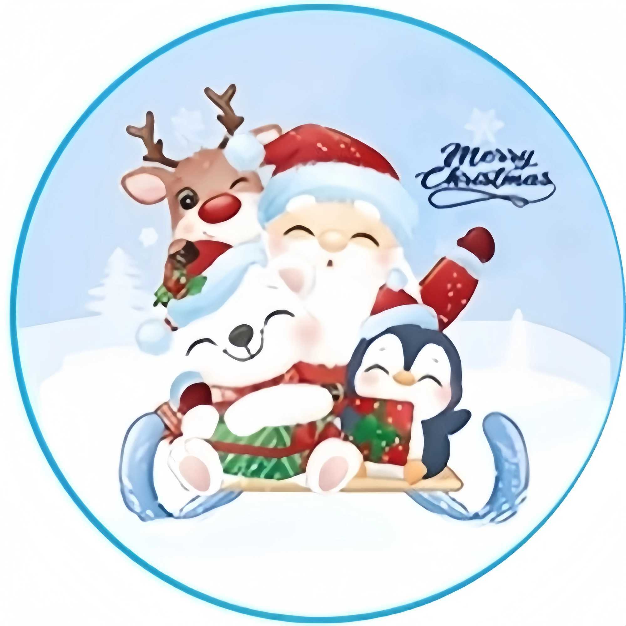 500PCS cartoon Christmas theme tags stickers sealing stickers Christmas gifts birthday gifts random stickers C250918