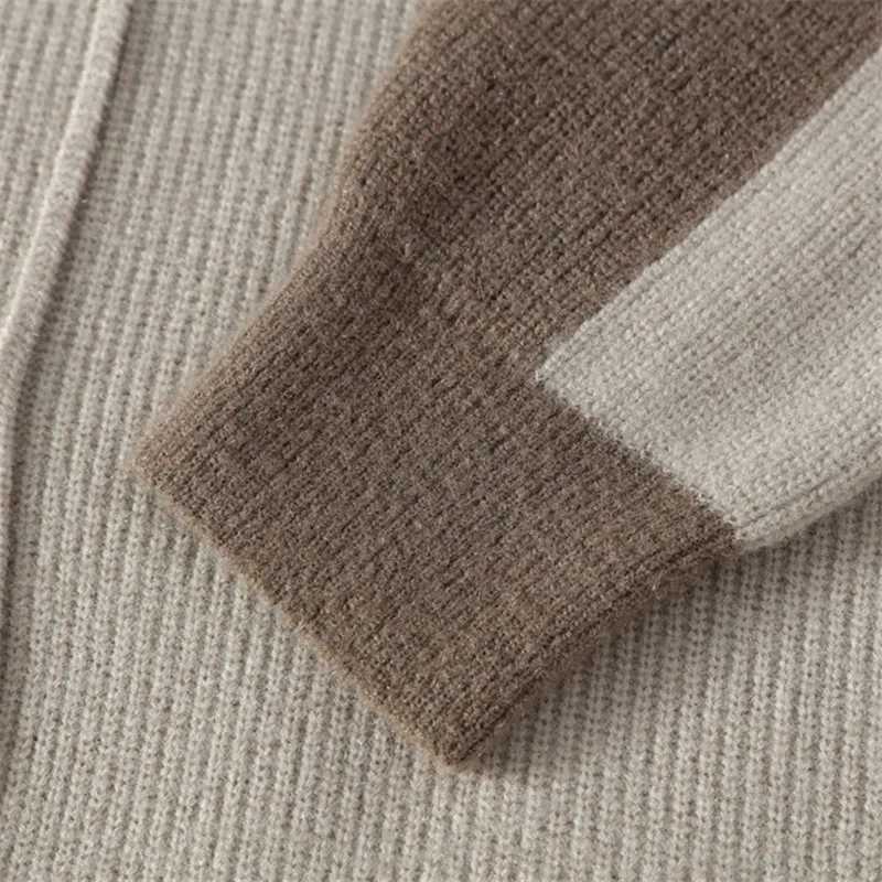 Sweater Men Autumn Winter Casual ONeck Patchwork Knitted Pullovers Mens Youthful Vitality Fashion Warm Pullover Knit SweatersZ250918