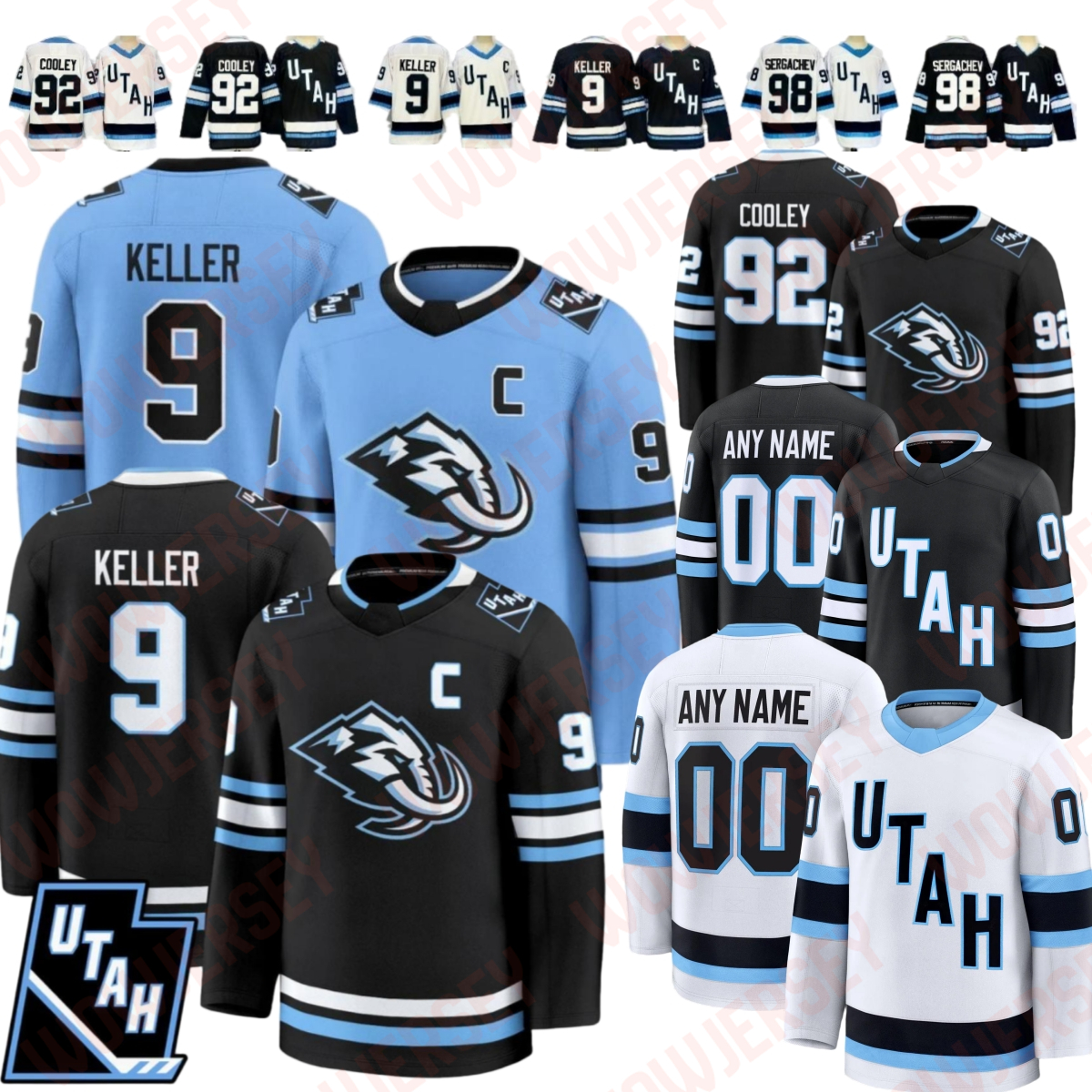 2025-26 Season Utahs Mammoth Hockey Jersey Clayton Keller Logan Cooley Nate Schmidt Guenther Mikhail Sergachev Liam OBrien JJ Peterka Hayton Karel Vejmelka