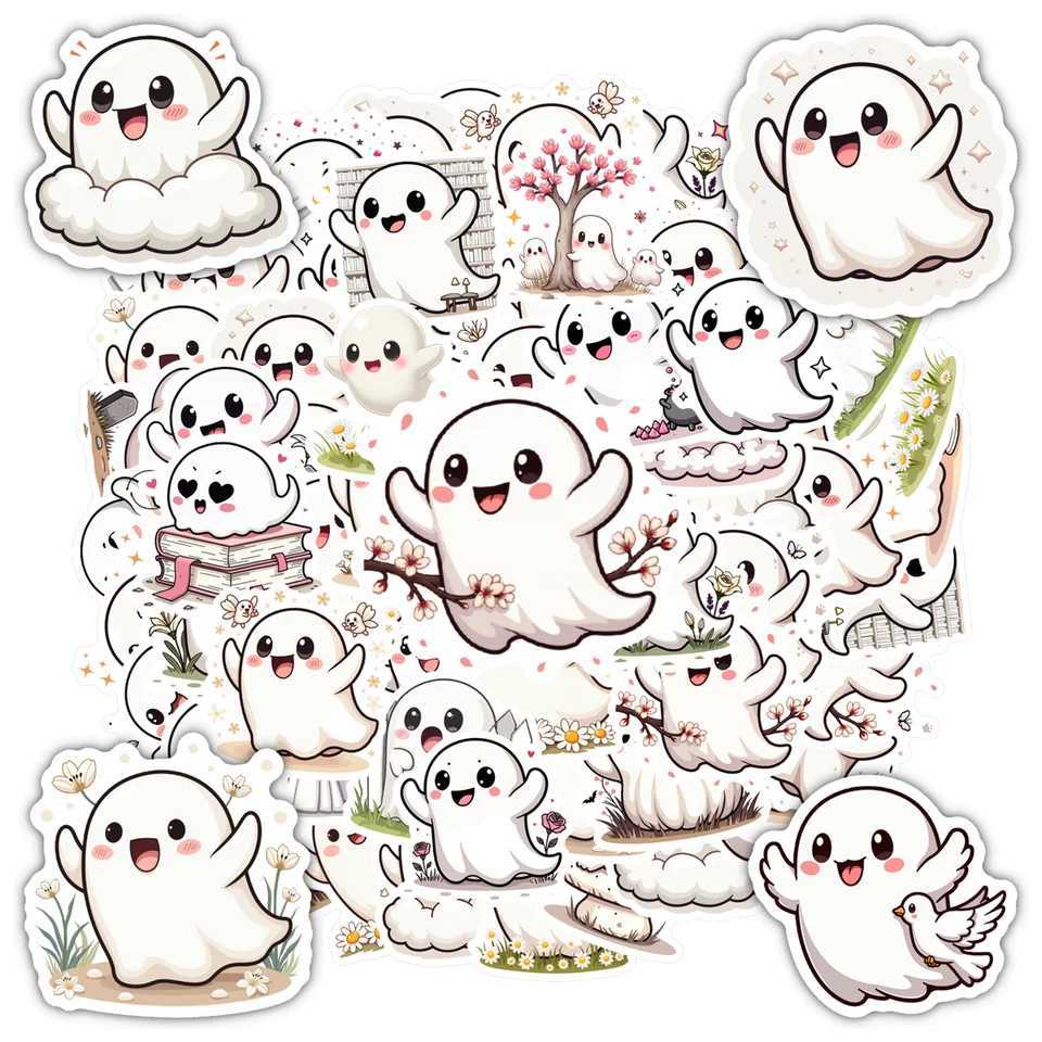 35pcs100pcs Cartoon Ghost Stickers Festive Halloween Stationery Stickers Kids Stickers Toy For DIY Phone Guitar Laptop Guitar C250918