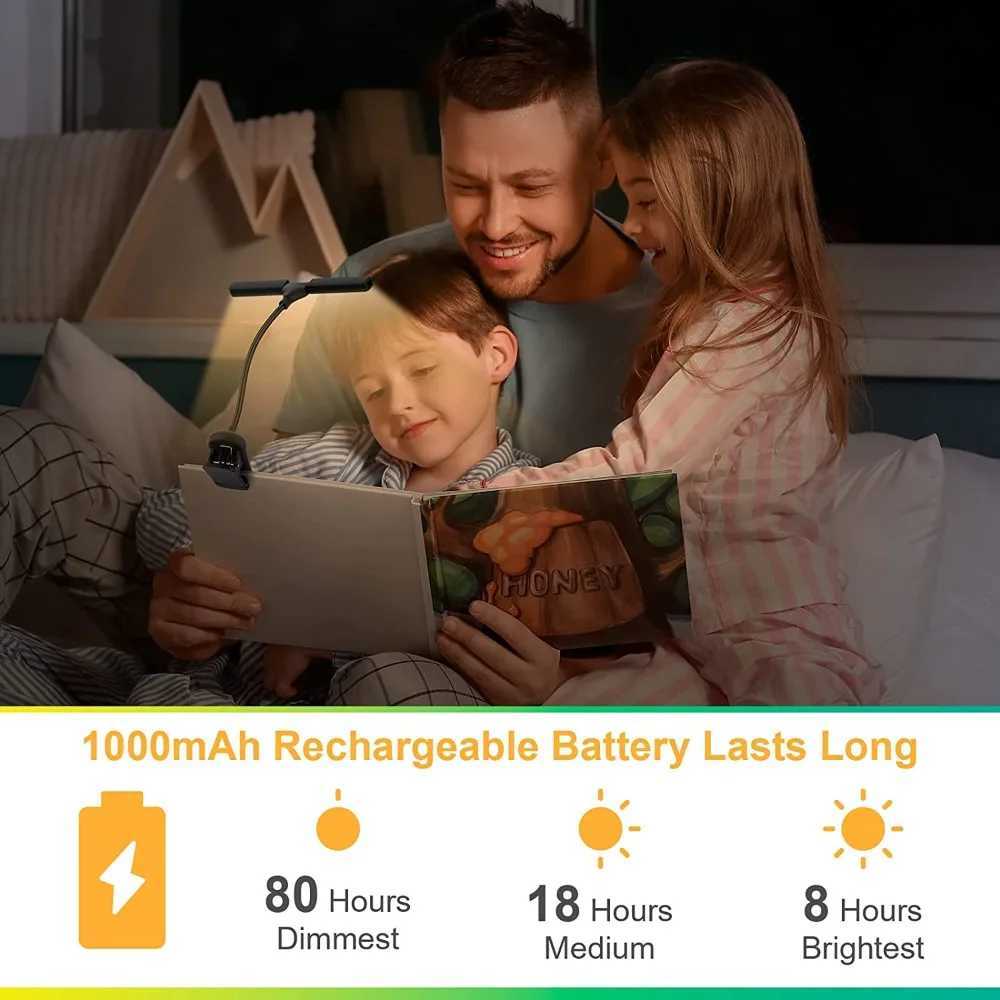 Reading Neck Light Usb Rechargeable Book Reading Light Christmas Birthday Gifts Book Lamp Portable Book Light Fishing Flashlight C250918