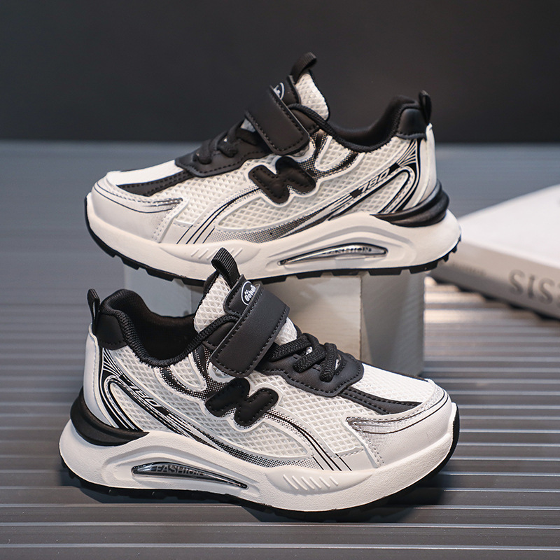 Kid's Shoes 2025 New Kids Shoes Boys Girls Sports Sneakers Breathable Mesh Lightweight Dad Shoes Casual Athletic Walking Shoes for Children Free 