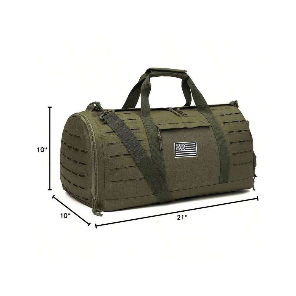 40L Tactical Duffle Bag Men Sport Gym Fiess Tote Travel Training Workout With Shoe Compartment Basketball Weekender