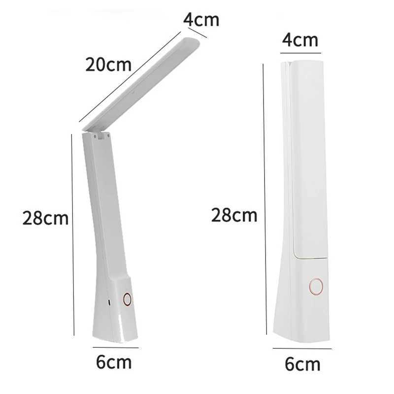 Foldable Led Desk Lamp Touch Dimmable For Smart Home Bedroom Night Light Student Reading USB Rechargeable Eye Protection Light C250918