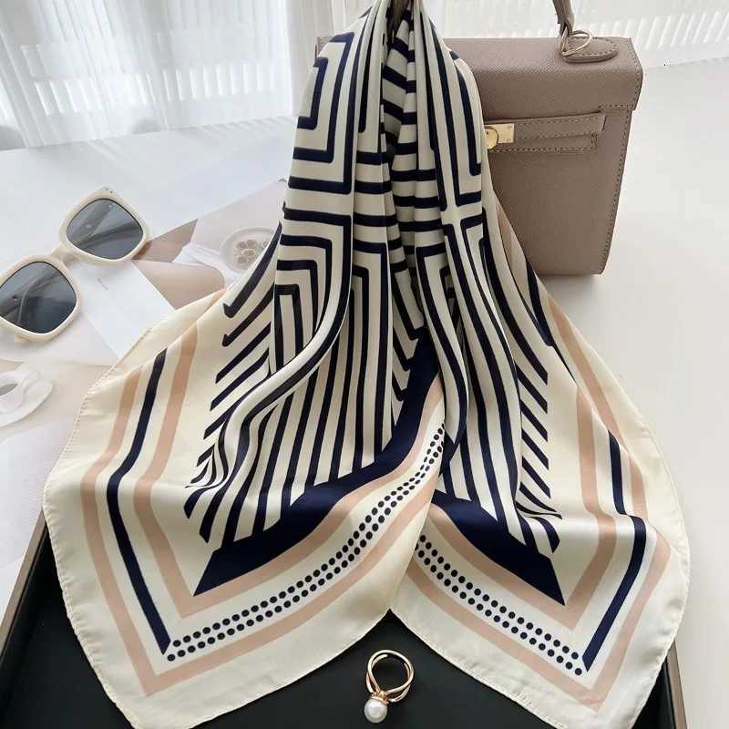 68cm Geetric Perprint Scarf Wens Spring and Summer New Imitation Silk Scarfs Fashion Versatile scarf Scarf Shl Y250918