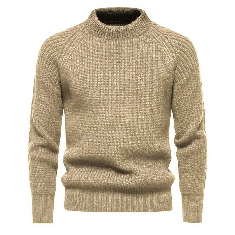 Mens Round Neck Autumn Sweater New Knitwear Mens Long Sleeve Slim Fit PulloversZ250918