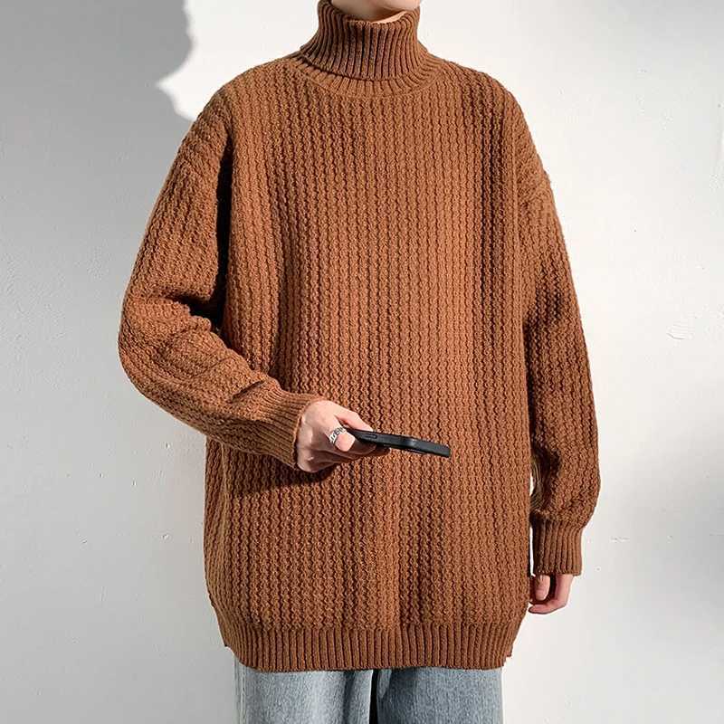 Sweater men 2025 New Men Knitwear Solid High Neck Sweater Soft Warm Comfortable Winter Pullover Fashion Casual Warm SweaterZ250918