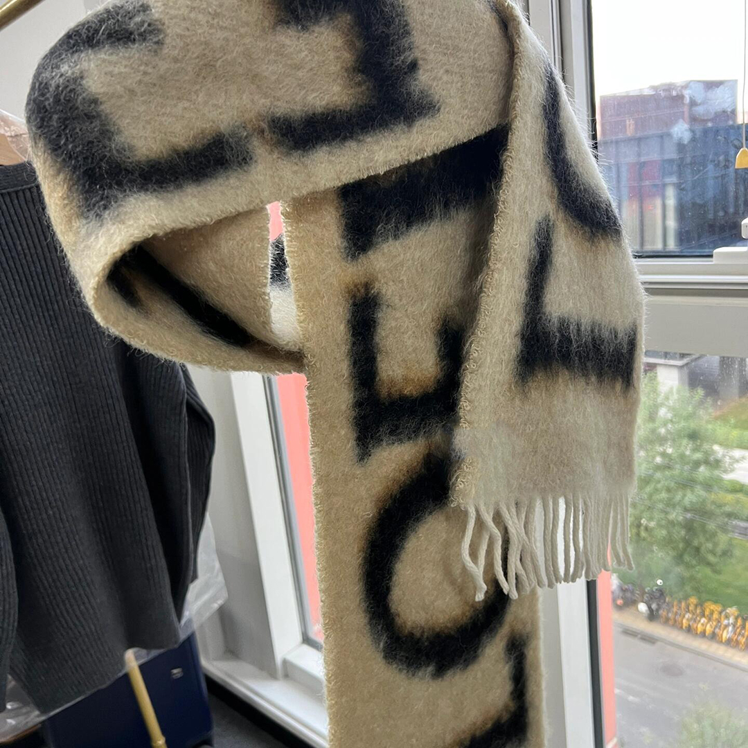 scarf designer scarf luxury scarf for women Winter stripe Trend Cashmere Scarf Full Letter Printed Scarves Soft Touch Tags Winter scarf very nice War flag striped