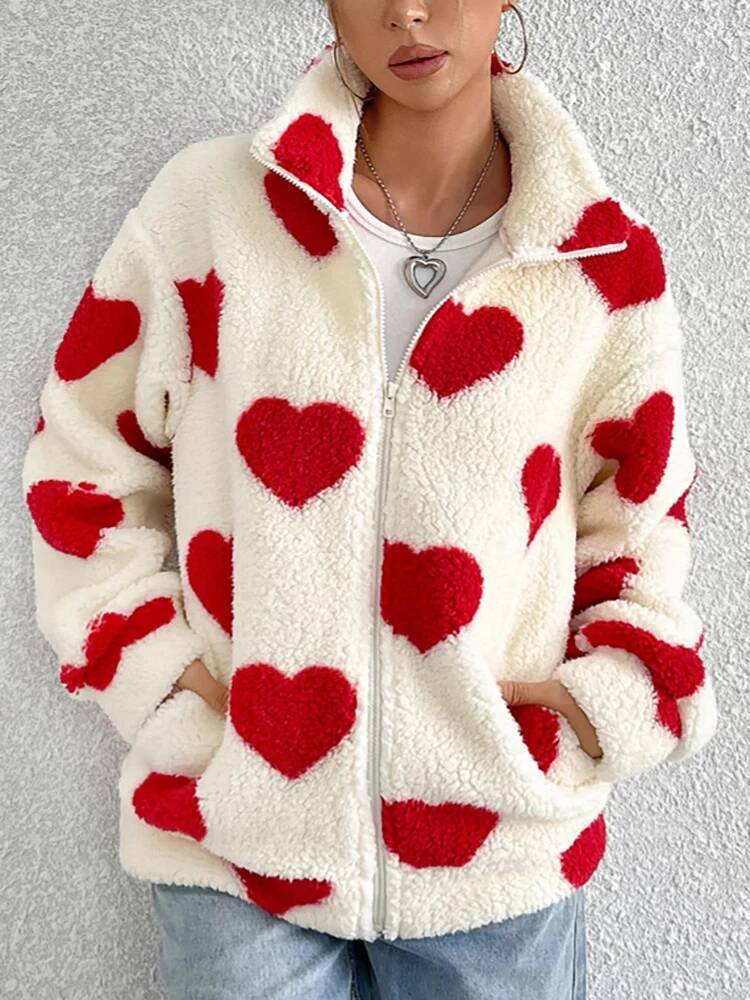 Fleece Winter Warm Plush Zipper Jacket,Casual Womens Clothing,Fleece Coat,Winter Clothes For Women Outerwears ddmysept