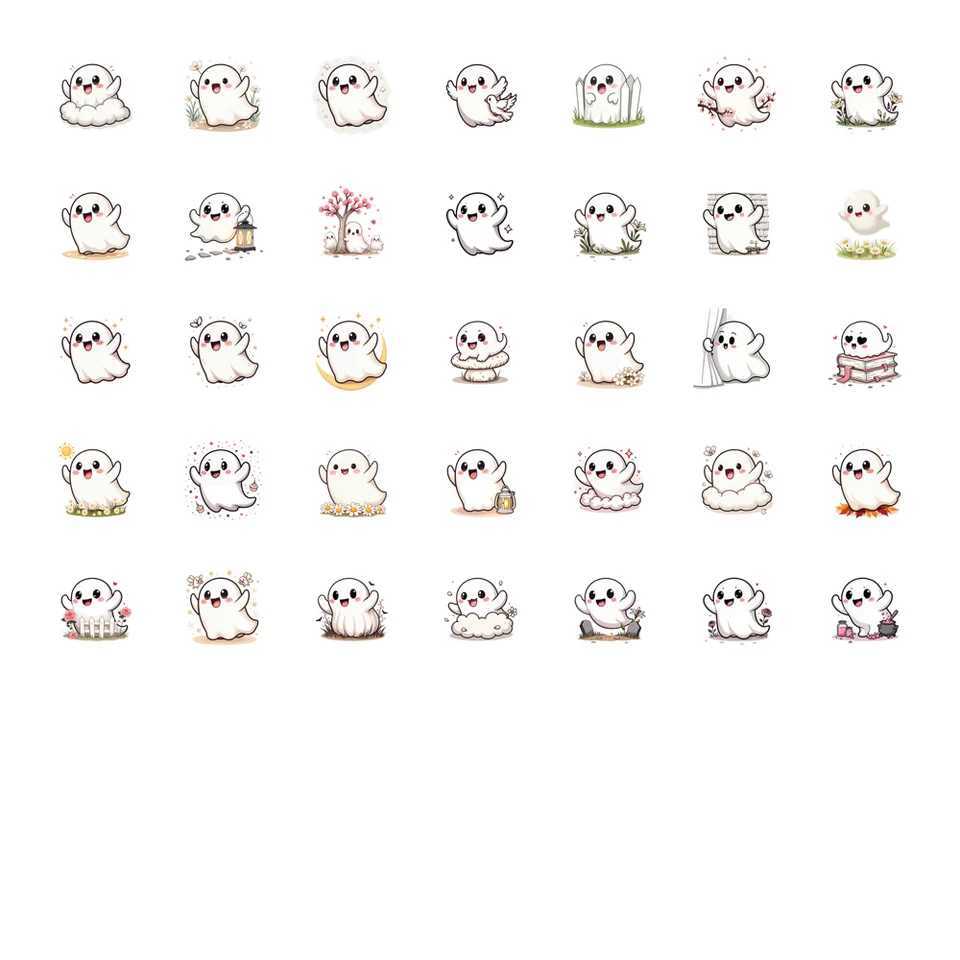 35pcs100pcs Cartoon Ghost Stickers Festive Halloween Stationery Stickers Kids Stickers Toy For DIY Phone Guitar Laptop Guitar C250918