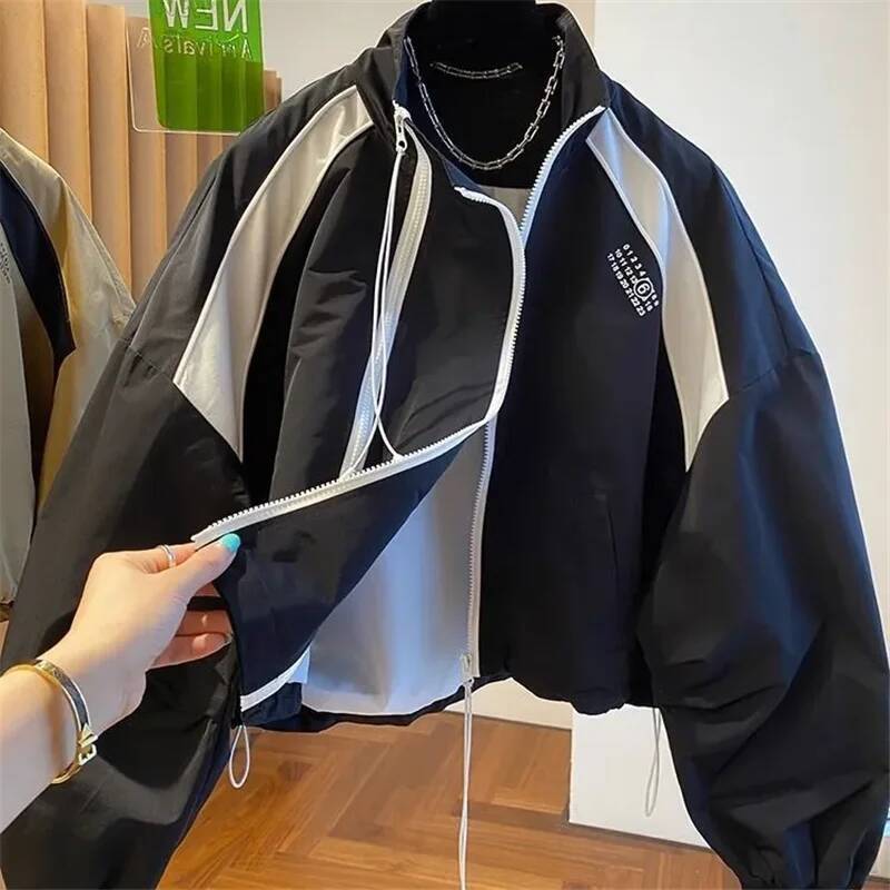 2025 Spring/Summer Women's Short Design Jacket Fashion Casual Jacket Designer Stand up Collar Zipper Jacket Women's