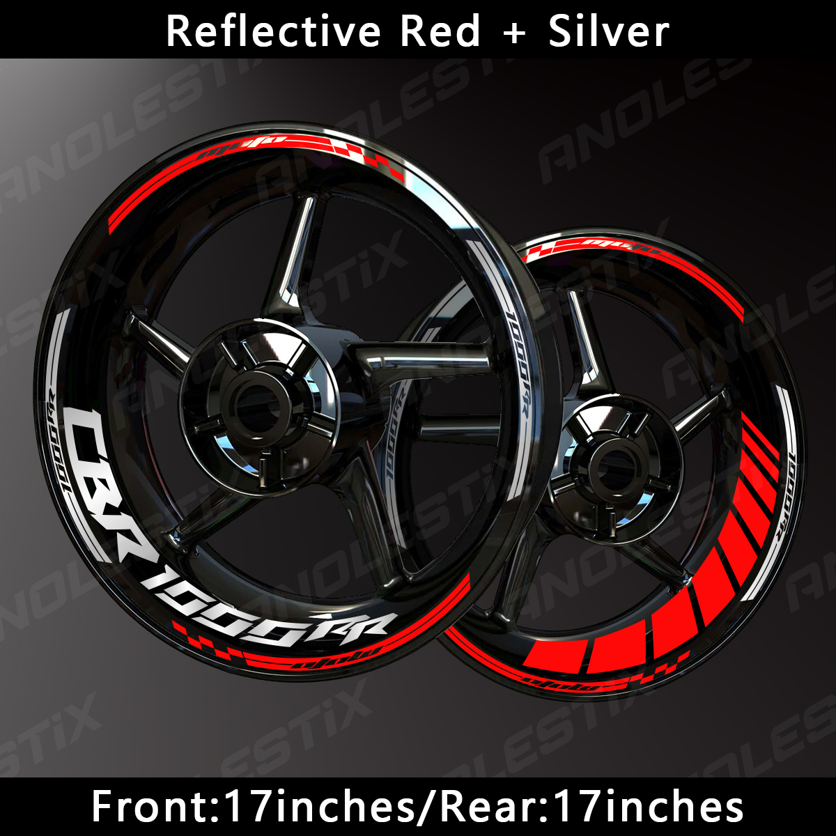 For Honda CBR 1000RR AnoleStix Reflective Motorcycle Wheel Sticker Hub Decal Rim Moto Stripe Tape Customized