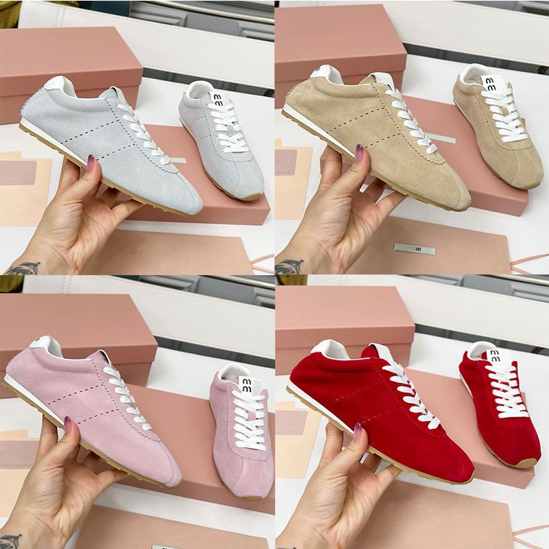 Lady Plume suede sports shoes 25SS Women Sneakers designer Plume suede Sneakers Fashion brand casual shoes Outdoor Womens flat shoes luxury shoes