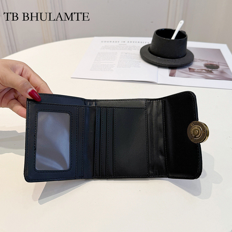 TB BHULAMTE Free Shipping New Fashion Designer Wallet For Women Short Quilted Embroidered Multi-card Slot Personalized Card Holder Coin Luxury Purse H