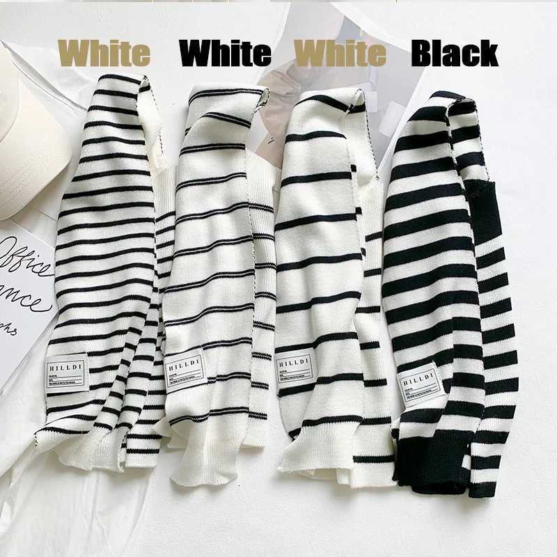 2025 New Poncho Black and White Striped Knitted Shl with Decorative Shoder Versatile Neck Protection Pai with Shirt Ce Y250918