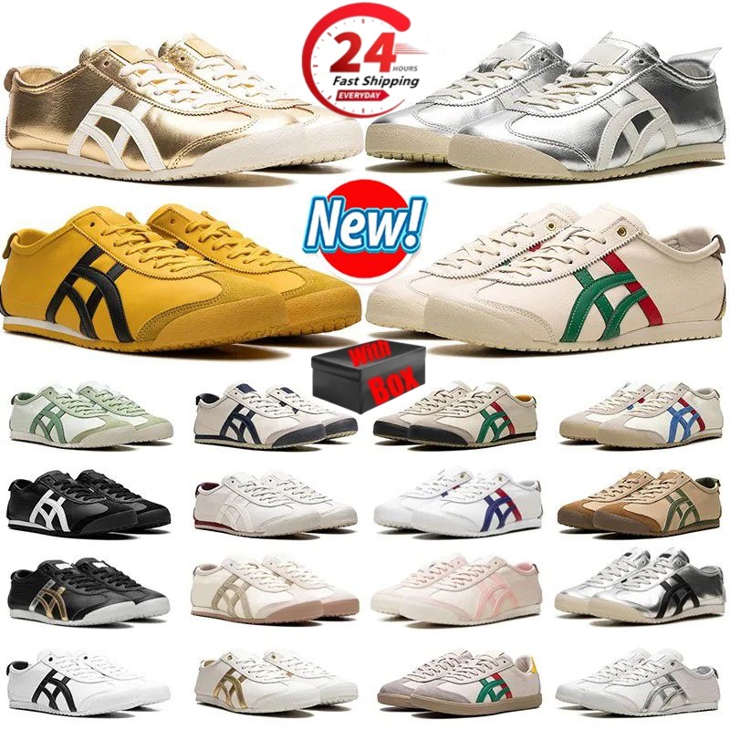 With Box Designer Running Shoes Tiger Mexico 66 Slip-on Tokuten Sier Triple Black White Pure Gold Kill Bill Mens Womens Platform Outdoor Sports Trainers Sneakers