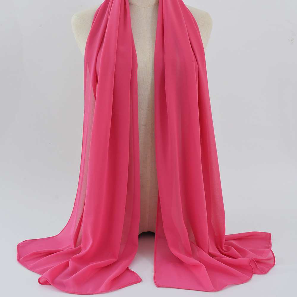 K1952 Korean version of the autumn and winter scarf women's solid color high-end versatile long thick warm neck protection multifunctional shawl 