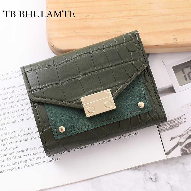 TB BHULAMTE 2025 New Designer Luxury Korean Buckle Three Fold Folding Wallet Trendy Fashion Coin Bag Versatile Card Bag