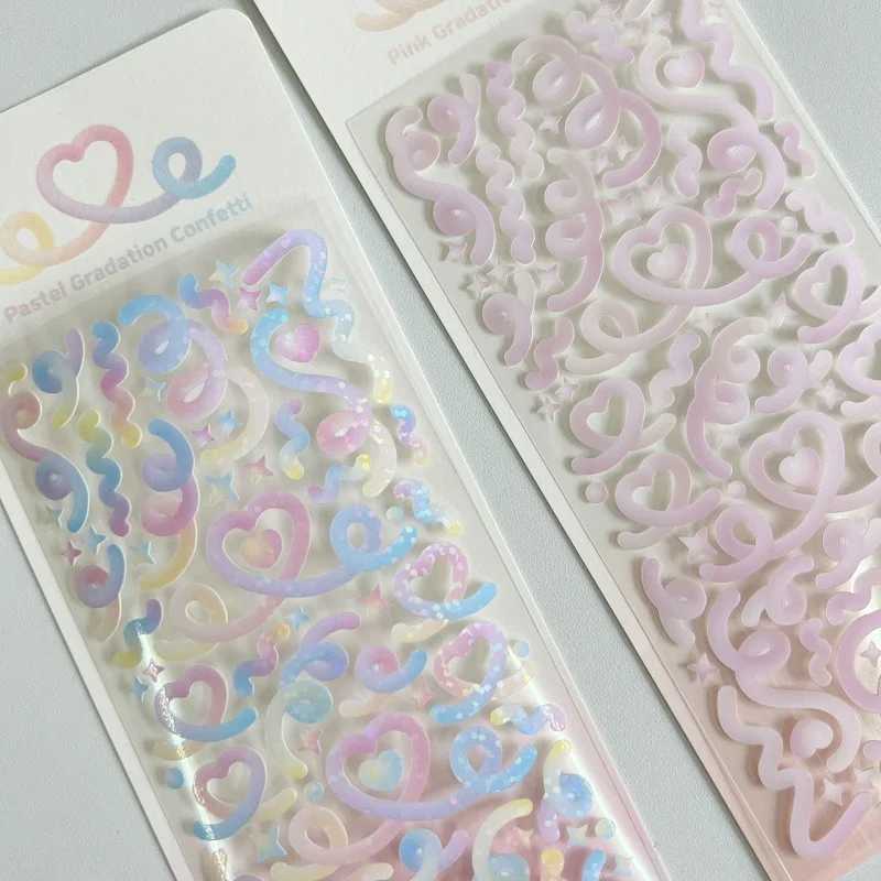 1PCS New Cute Kawaii Deco Stickers Korean Stickers Photocard Decor Kpop Decorative Toploader Scrapbooking Stickers Y 2k Samll C250918