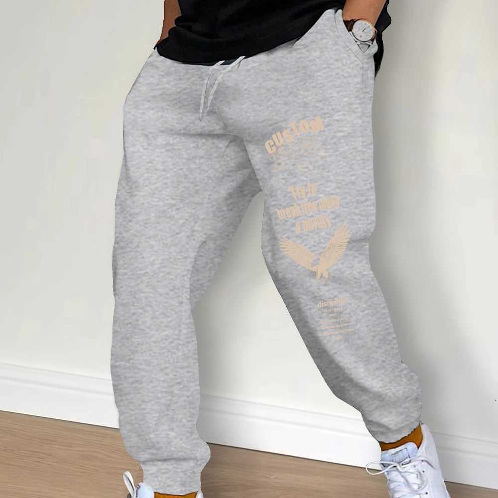Men Sweatpants Spring Autumn New Jogger Gym Sports Fitness Printed Casual Pants Mid Waist Drawstring Training Pants X2509181