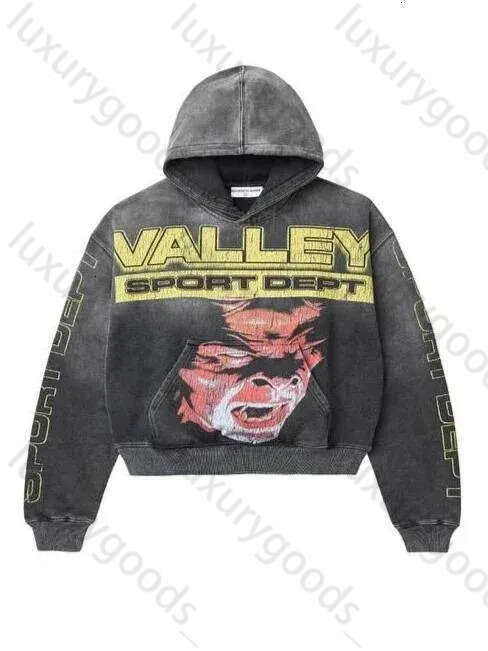 Mens Vale Hoodies Haruku Washing Trend Brand Sweatshirts Casual Valley Streetwear Heavy Water Oversized Hoodie Tracksuit High Quality Fashion Clothing US Size