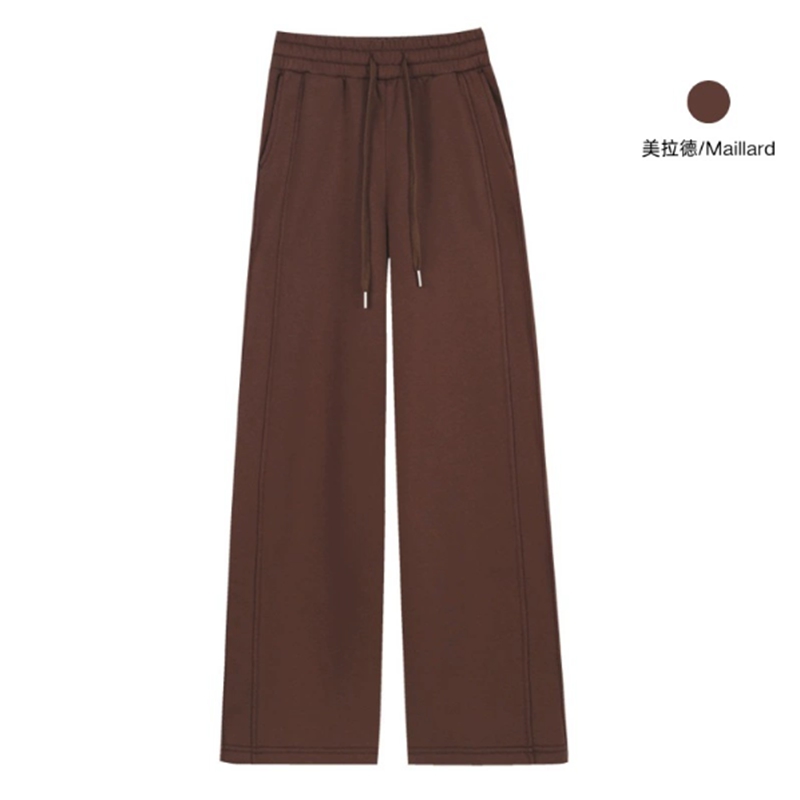 Women's sweatpants, loose and plush straight leg pants, women's Scuba high waisted wide leg pants, drawstring pants, yoga clothes