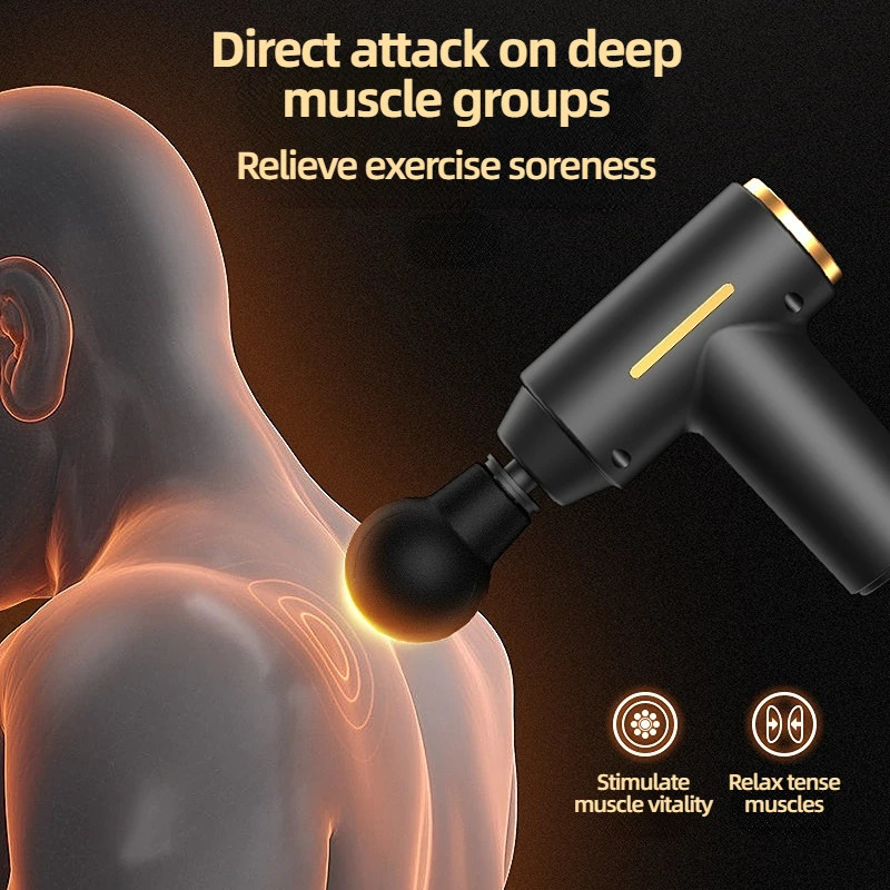 Portable Mini Muscle Massage Gun Vibration Massage Gun Body Neck Back Pain Gout Relief Deep Muscle Relaxation Massager Tools 250917