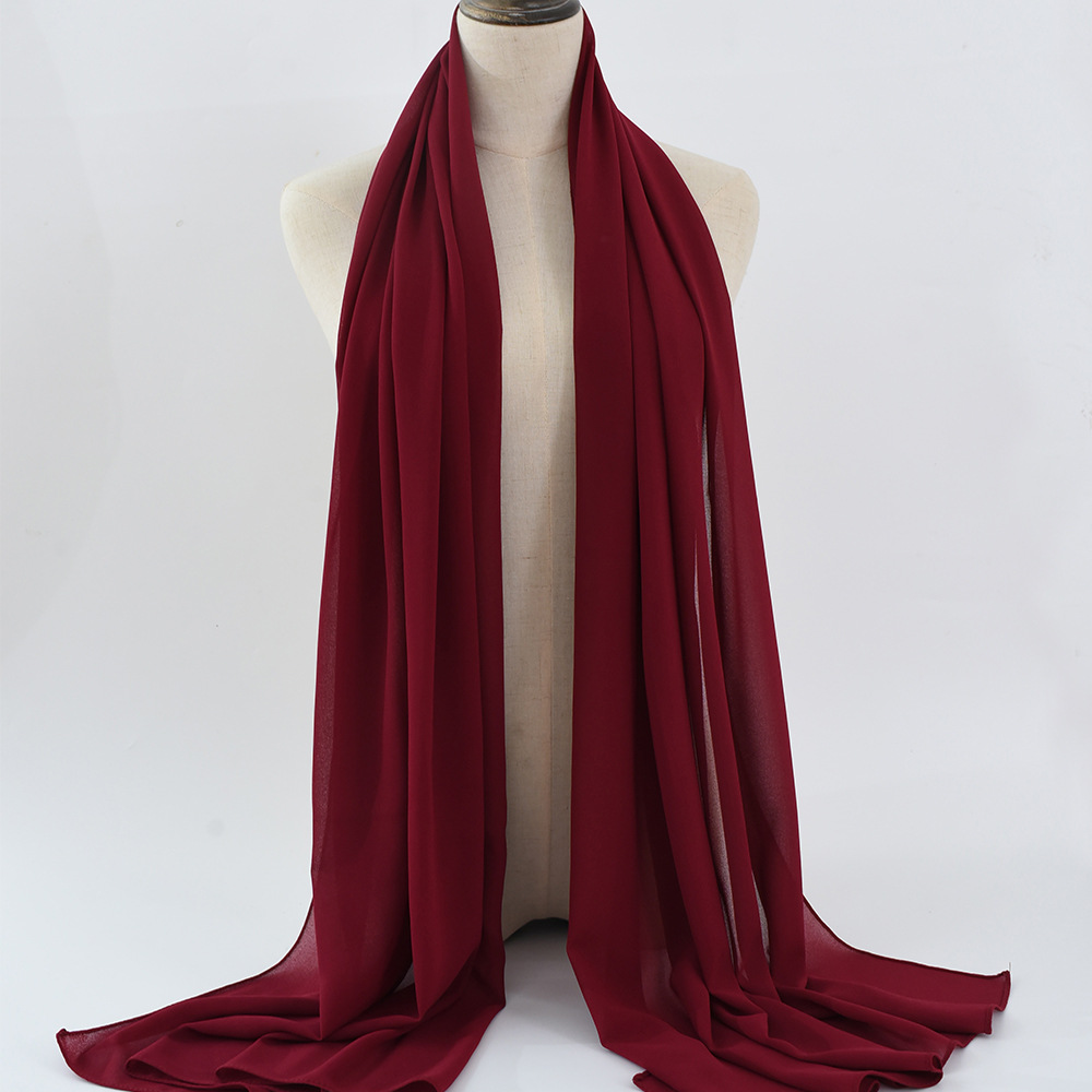 K1952 Korean version of the autumn and winter scarf women's solid color high-end versatile long thick warm neck protection multifunctional shawl 
