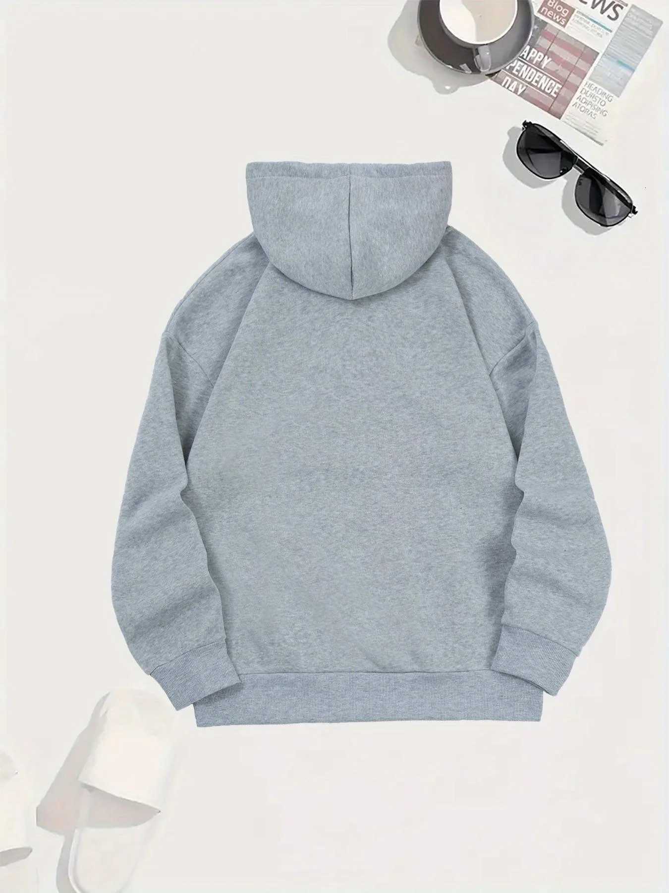 Cat and Pizza Cartoon Print 2025 Autumn Winter Womens Hoodie Top Round Neck Long Sleeve New Womens Sweatshirt ClothingZ250918