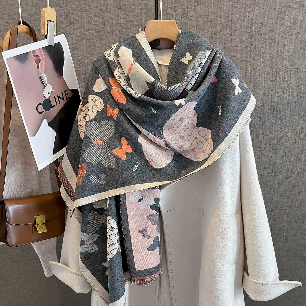 Wen Cashmere Thick Warm Blanket Autumn New Retro Print Scarf Fem Winter Luxury Fashion Shl Wr Poncho Echarpe Y250918