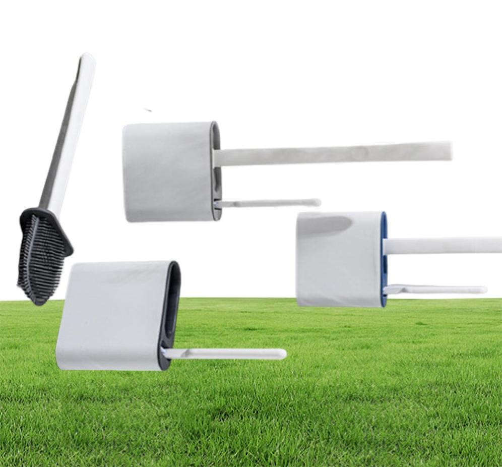 Cracked Household Long Handle Soft Glue Toilet Brush No Dead Corner Cleaning Tpr Silicone Brush5513773