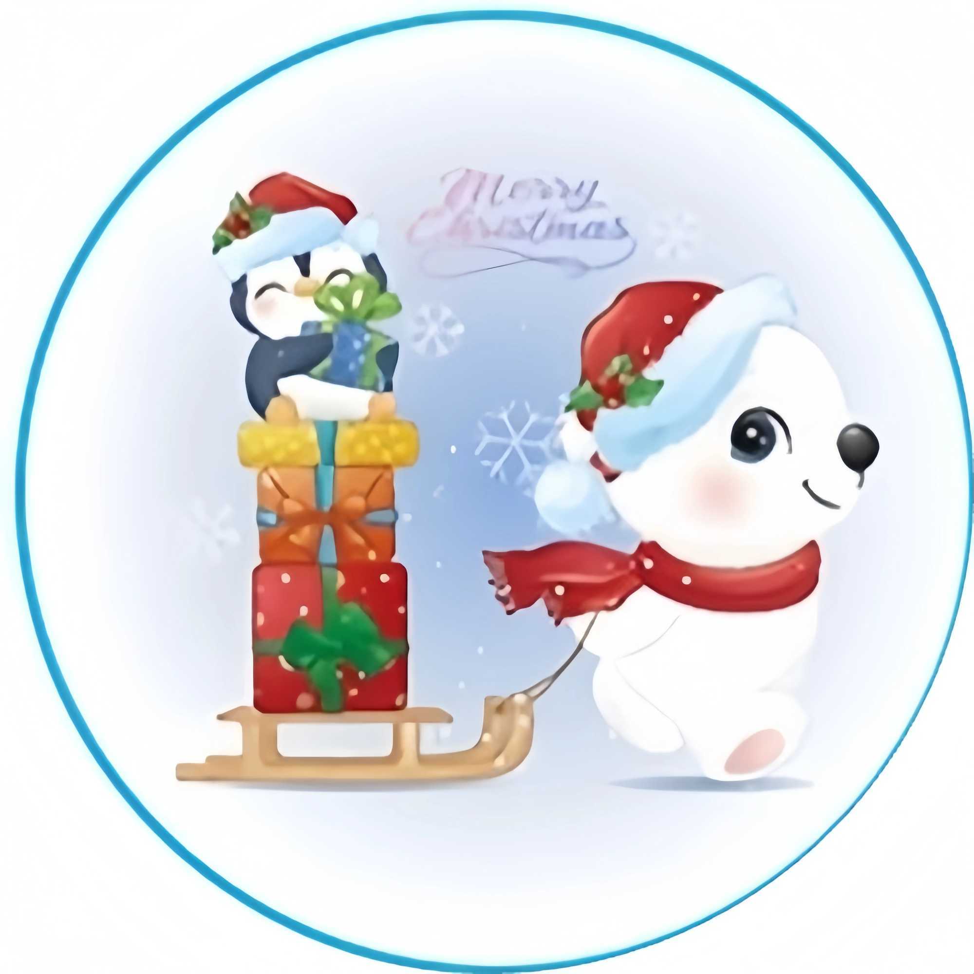 500PCS cartoon Christmas theme tags stickers sealing stickers Christmas gifts birthday gifts random stickers C250918