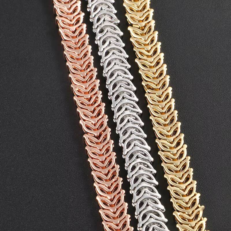 2020 New Design 8mm Hip Hop Pink Tennis Chain AAA Moissanite Tennis Necklace for Women and Men