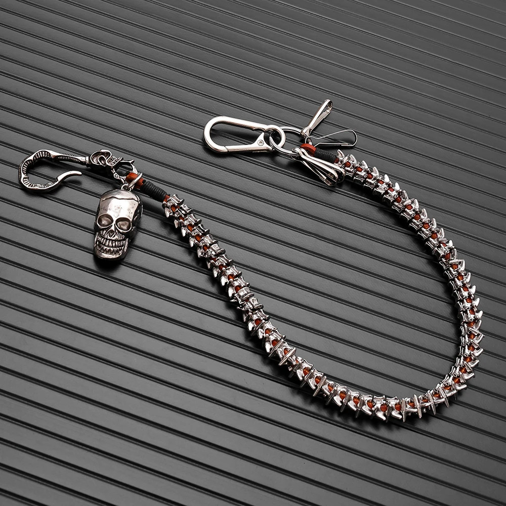 Personalized alloy keel pants chain hiphop motorcycle riding decoration wallet chain Halloween gift accessories 250917