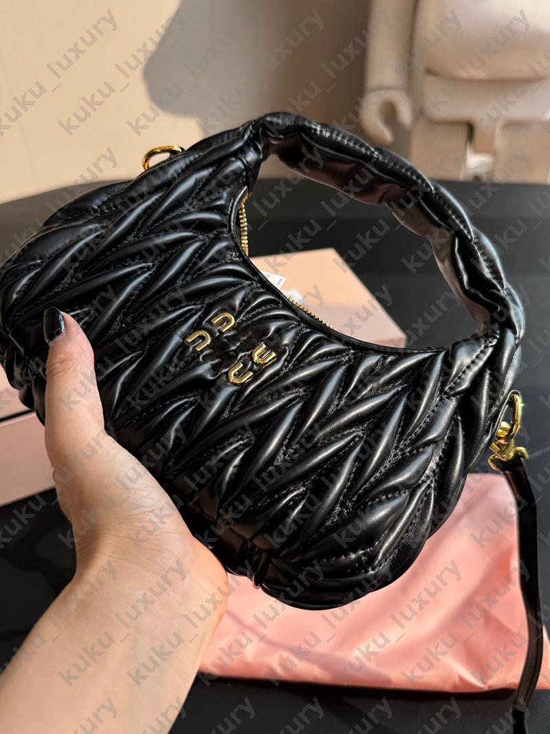 4color 2025 Designer Tote Purse Handle Bags Hobo Wrinkled Bags Luxury New Designer Bag Letter NU Baguette Fashion Shoulder Bag Pochette Cross Body Bag