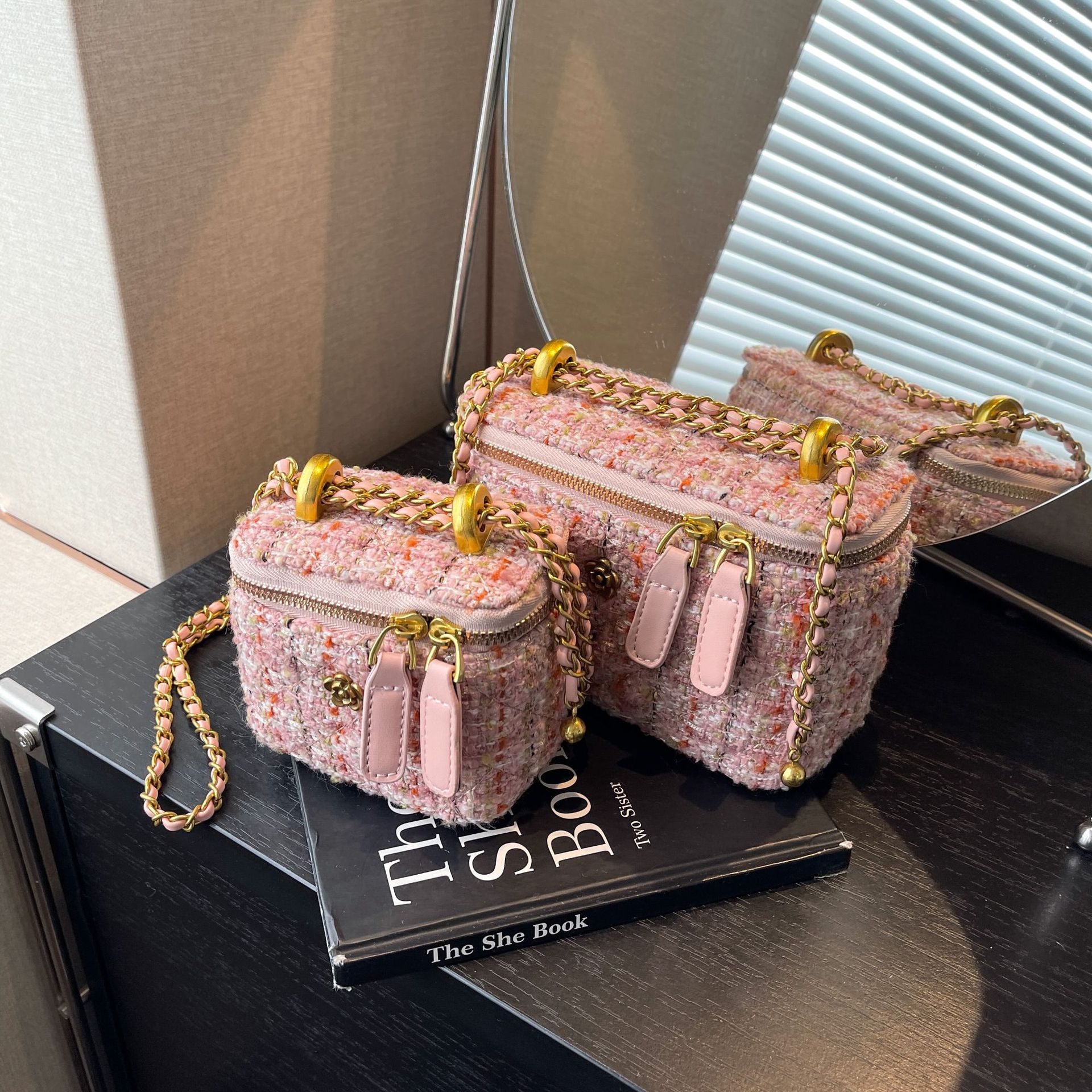 Designer bag free shipping Chain bag new small square bag cross body bag mini box bag for woman black white pink red