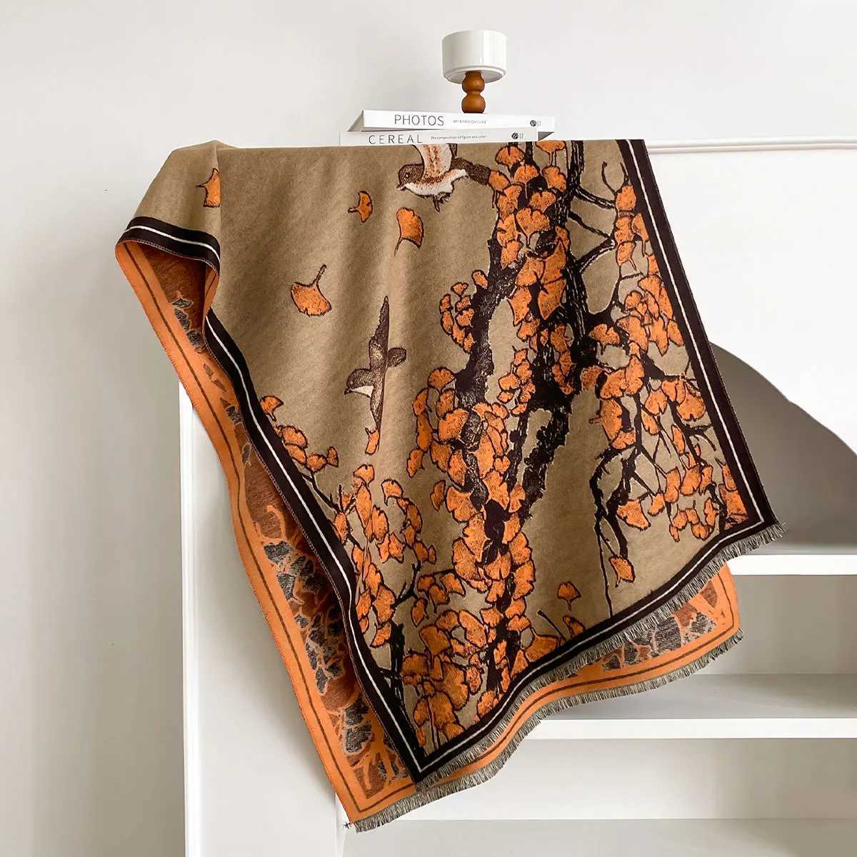 NEW Luxury Winter Cashmere Chinese style Design Scarf Wen Warm Blanket Poncho Scarves Fem Print Shl Bufanda Y250918