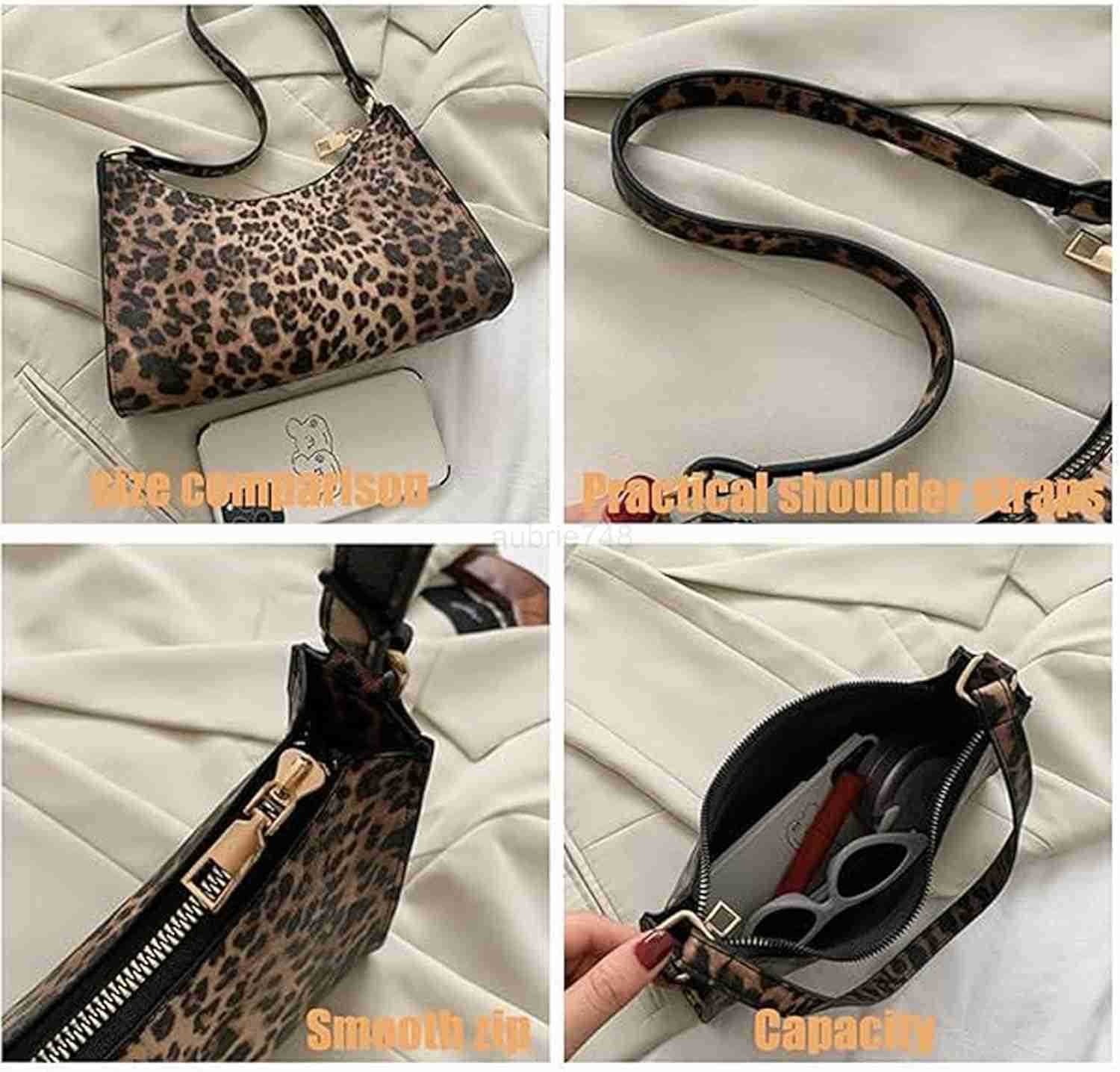 Leather Wristlet Clutch Leopard Print Purse Leopard Handbags For Women Handbags Ladies Chic Shoulder Bags With Zipper Closure For WomenZ250918