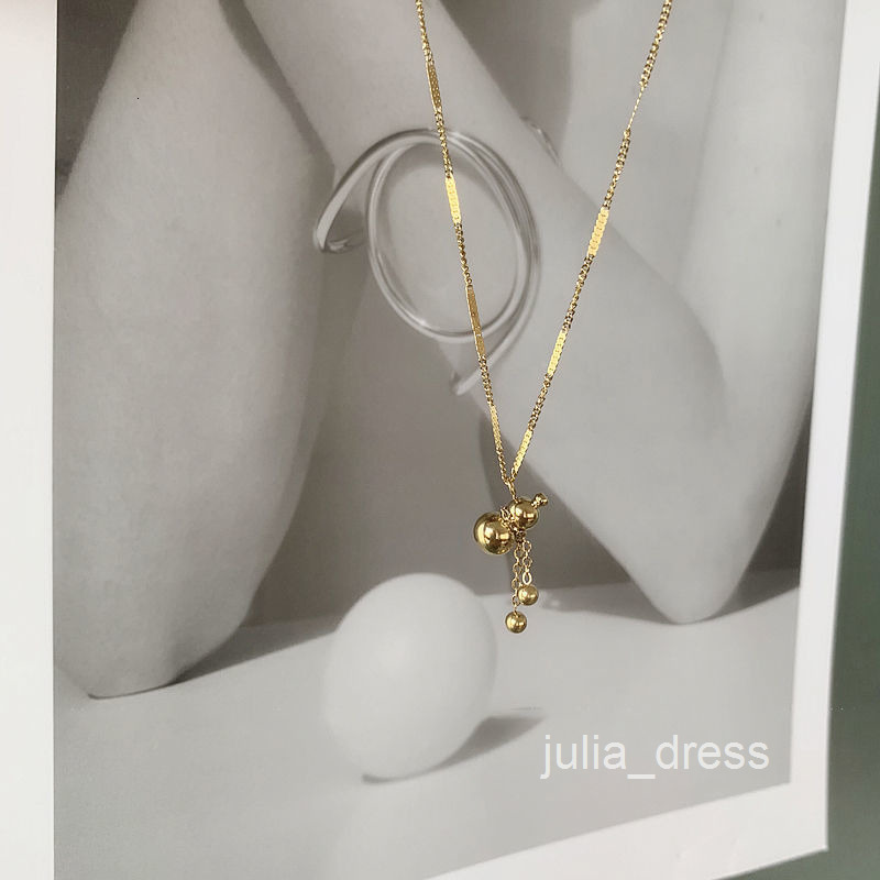 S Silver Huanmei Niche Design gold Gourd Necklace for Women Short Sweater Chain Simple Versatile Choker Ins