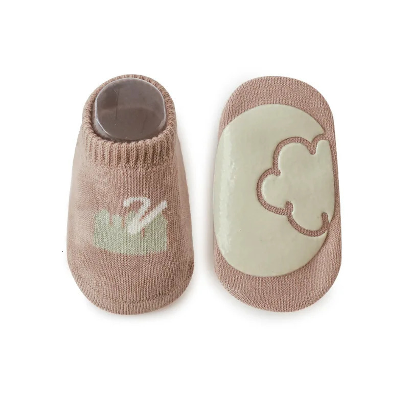 5Pairslot 05Years Antislip Non Skid Ankle Socks With Grips For Baby Toddler Kids Boys Girls All Seasons Cotton Socks 250917