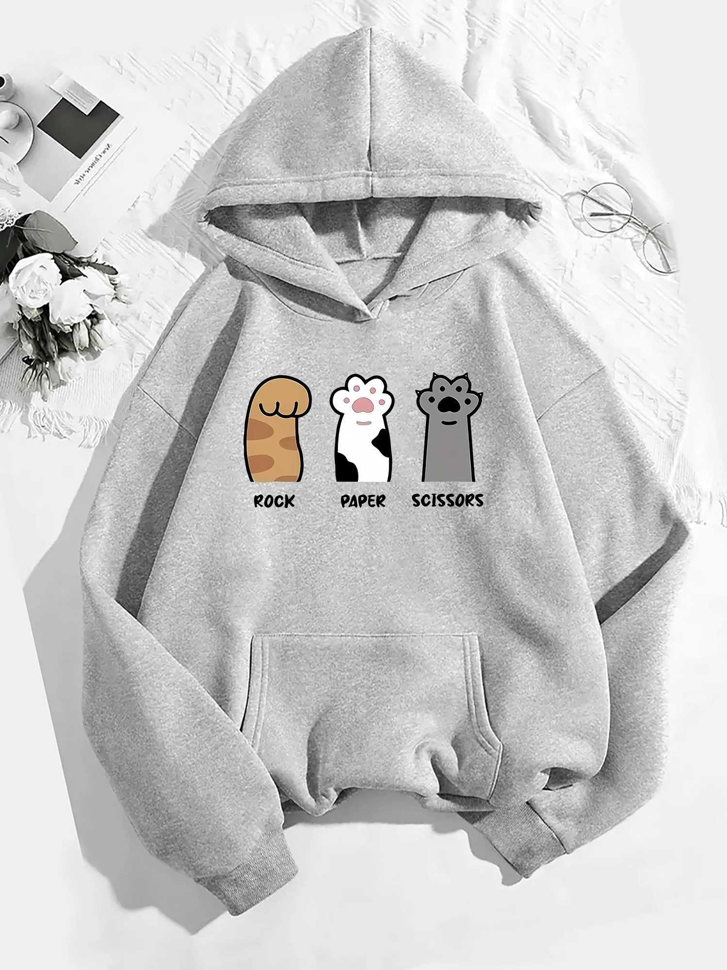 2025 Autumn Winter Fashion Cat Claw Printed Love Letter Cute Printed Womens Comfortable Sweatshirt Sportswear Casual ClothingZ250918