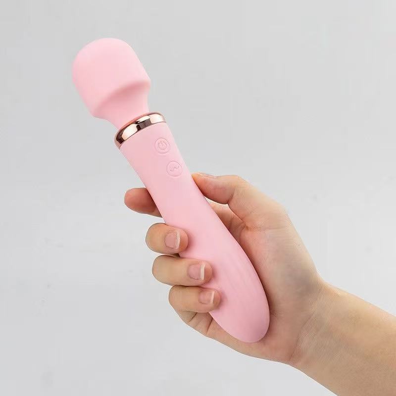 Silicone Double Head Av Wand Vibrators Powerful Clit Stimulation Nipple Massager Dildo Vibrator for Women LL-B2115