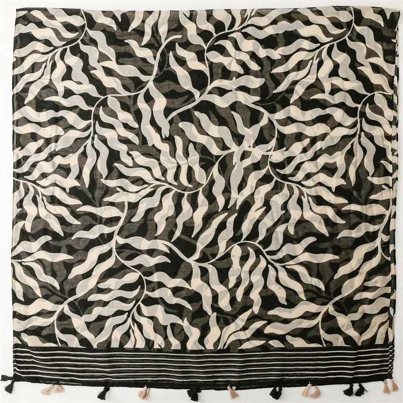 Luxury Wen Scarf Summer Beach Shl Cotton Linen Feeling Tassel Muslim Hijab Wr La Viscose Scarf Y250918
