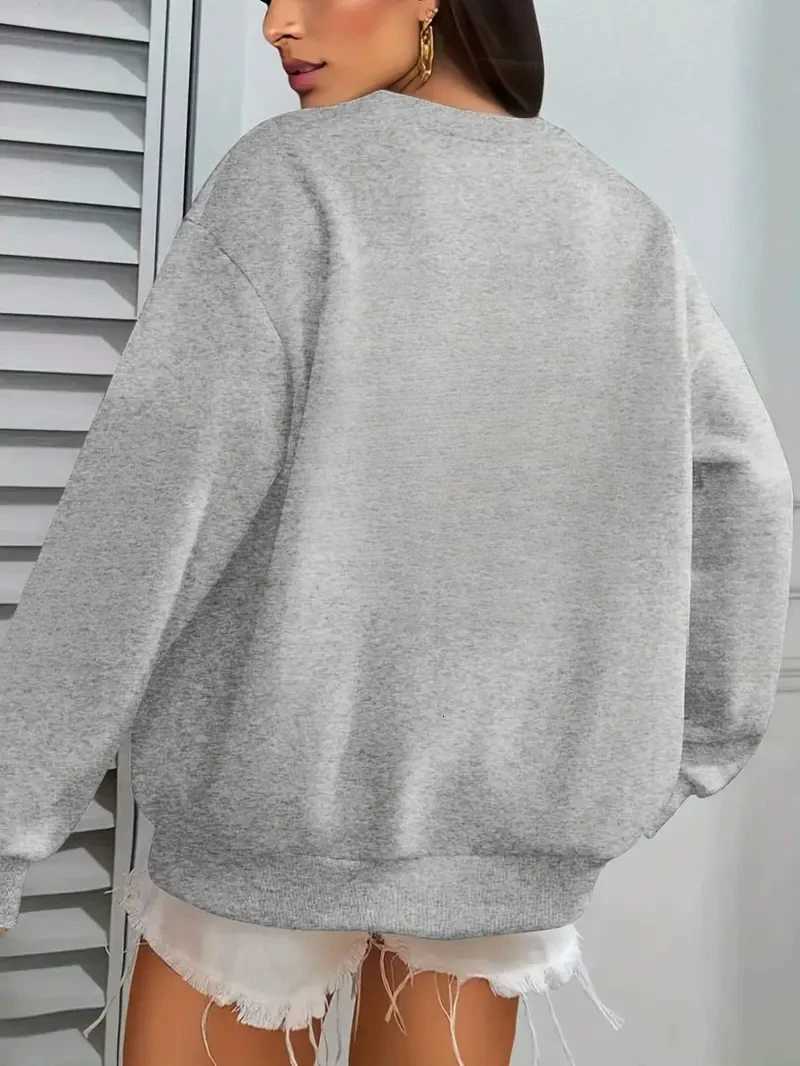 GRAY Black Womens Cotton Hoodies Casual Autumn Winter Fleece Loose Sweatshirt Oversize Pullover ONeck Tops Hoody Couple UnisexZ250918